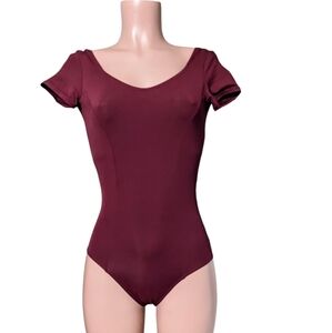 Ballet LEOTARD Burgundy bodysuit Capezio